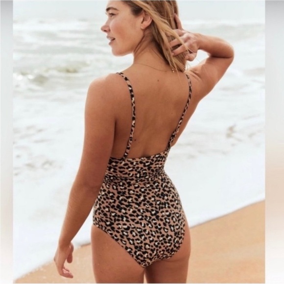 Aerie Animal Print Cut-Out One Piece Swimsuit - Picture 2 of 6
